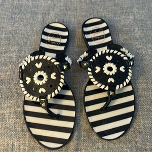 Jack Rogers jelly navy/white sandals, size 7